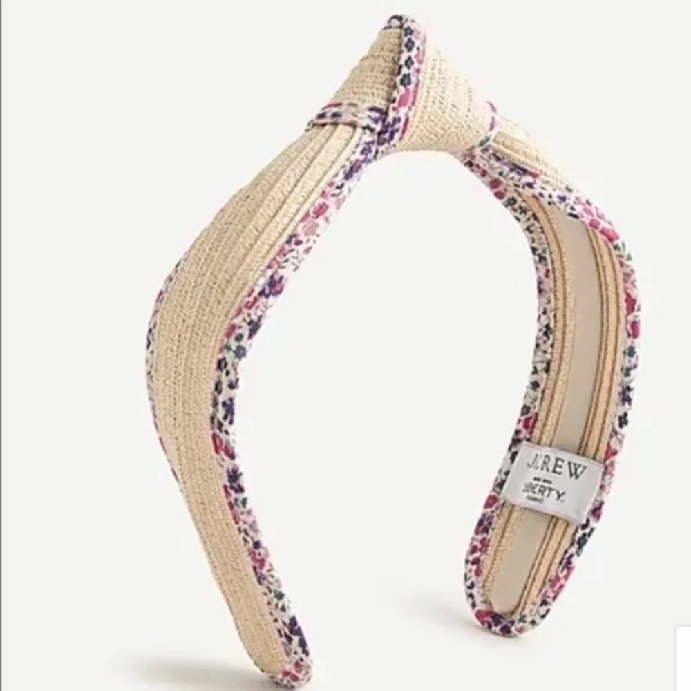 NWT  J. Crew Liberty Print Straw Turban  Headband